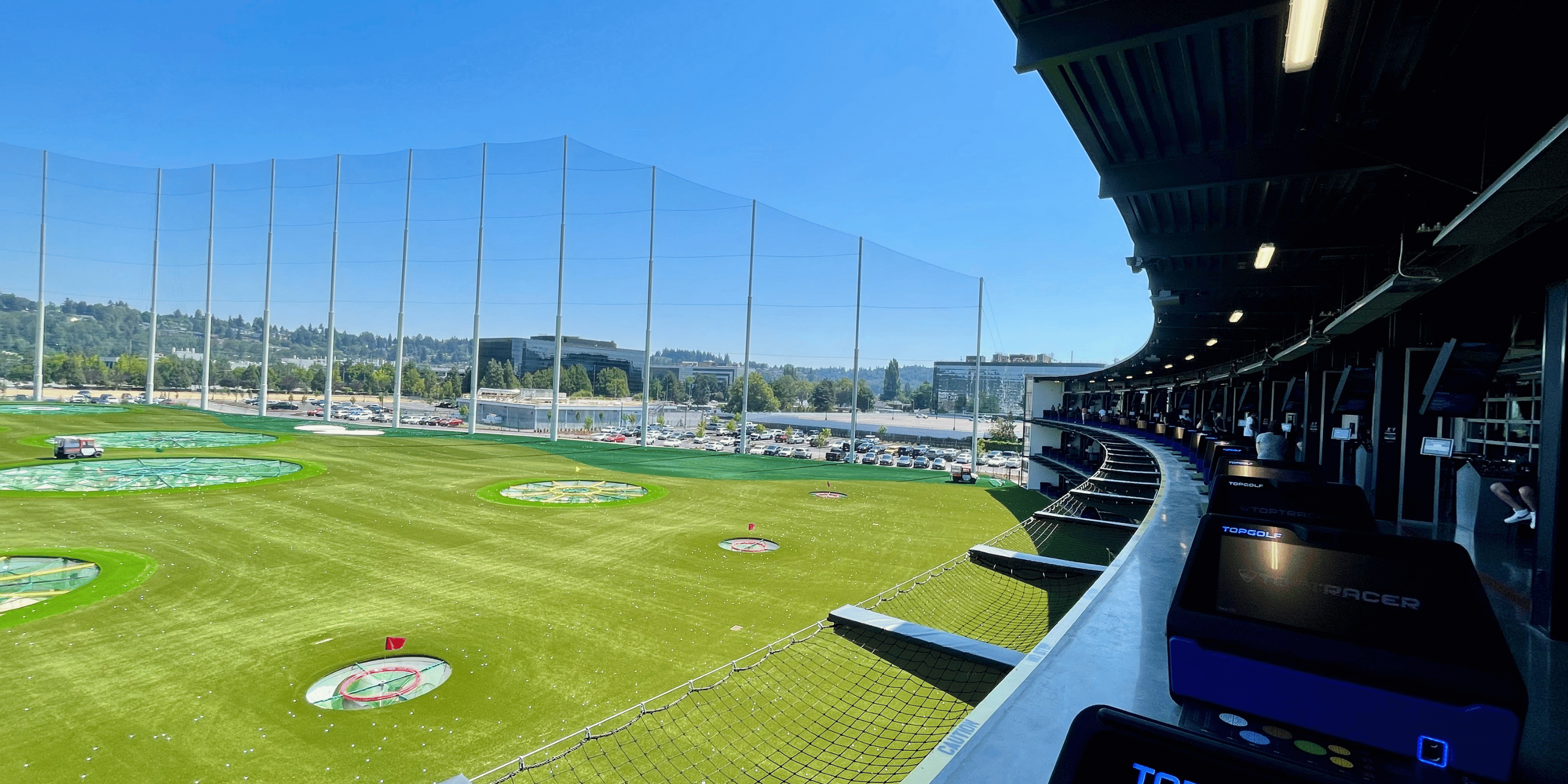 Custom golf driving range netting for Top Golf